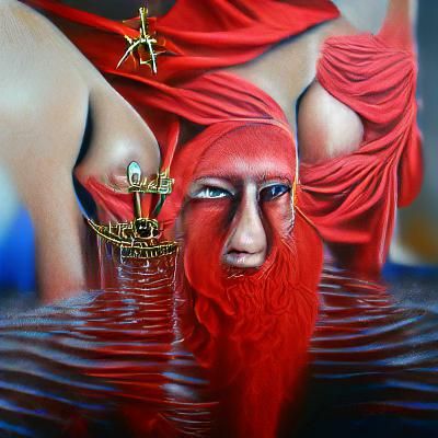 Goddess Babalon: Hyperrealistic Oil Painting of Thelema