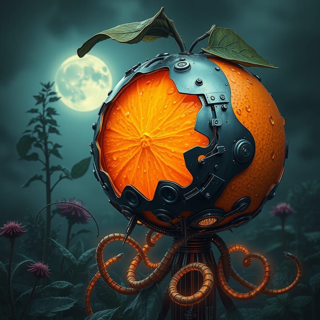 Mechanical Orange in Biomechanical Dreamscape
