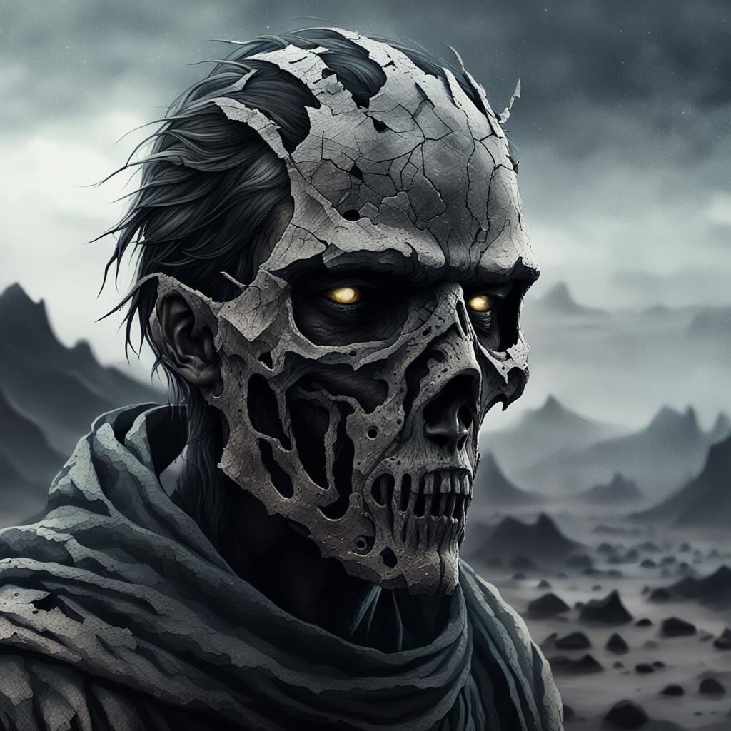 Ruinshade in Desolate Wasteland: Dark Fantasy Art