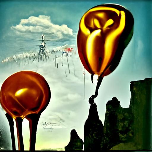 Surreal Balloons, Sunflowers, Bullets: Dali-esque Oil Painti...
