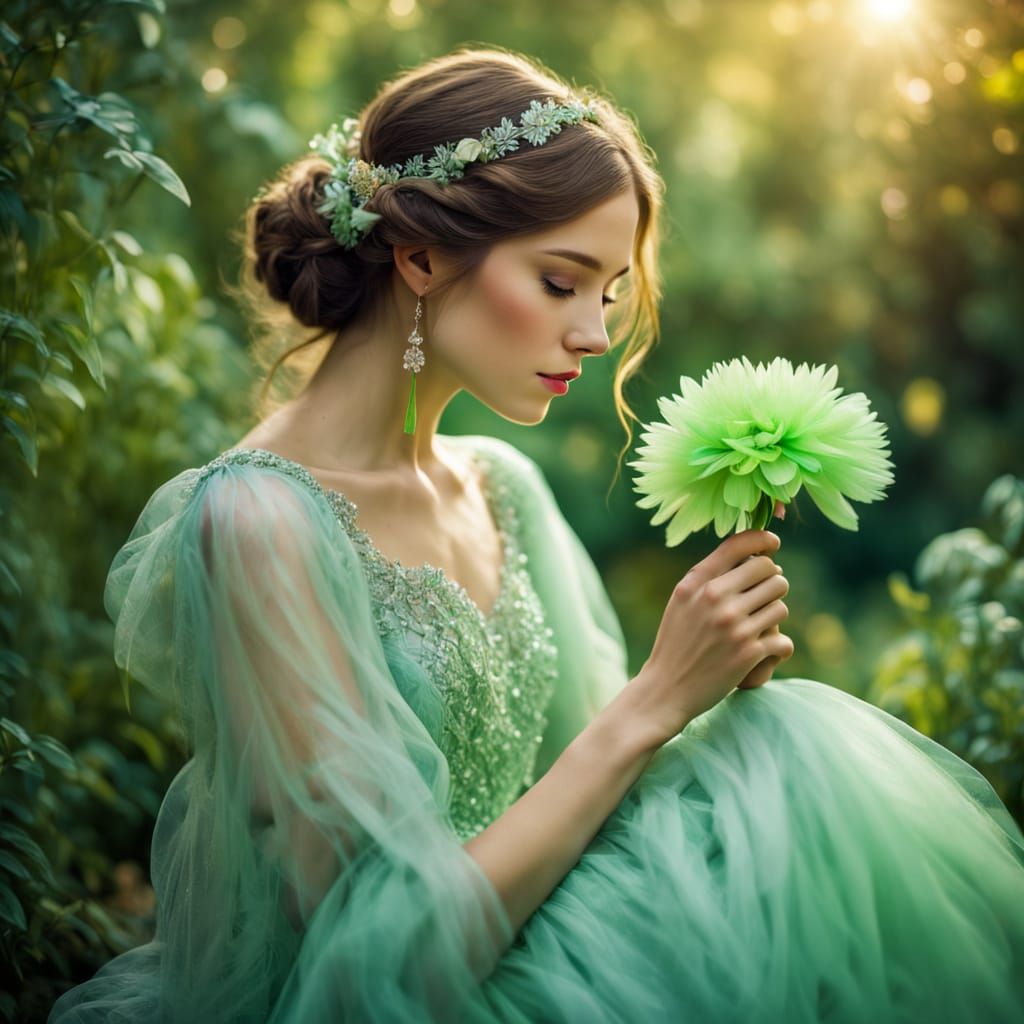 Whimsical Fantasy Portrait in Pastel Hues