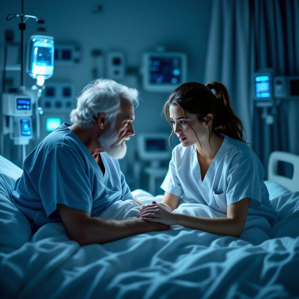 Hospital Plea: Cinematic Art in Dark Style