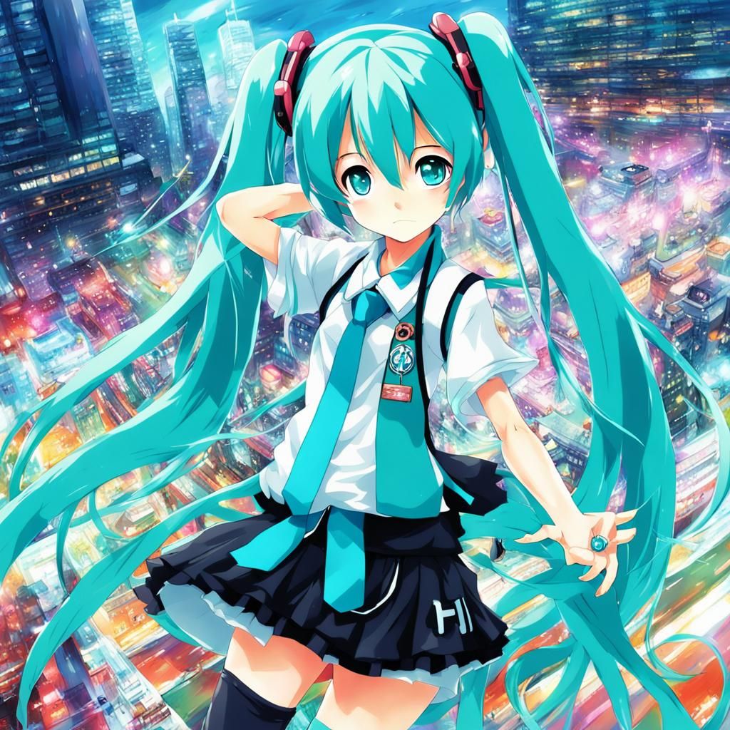 Hatsune Miku Anime Key Visual Manga Illustration