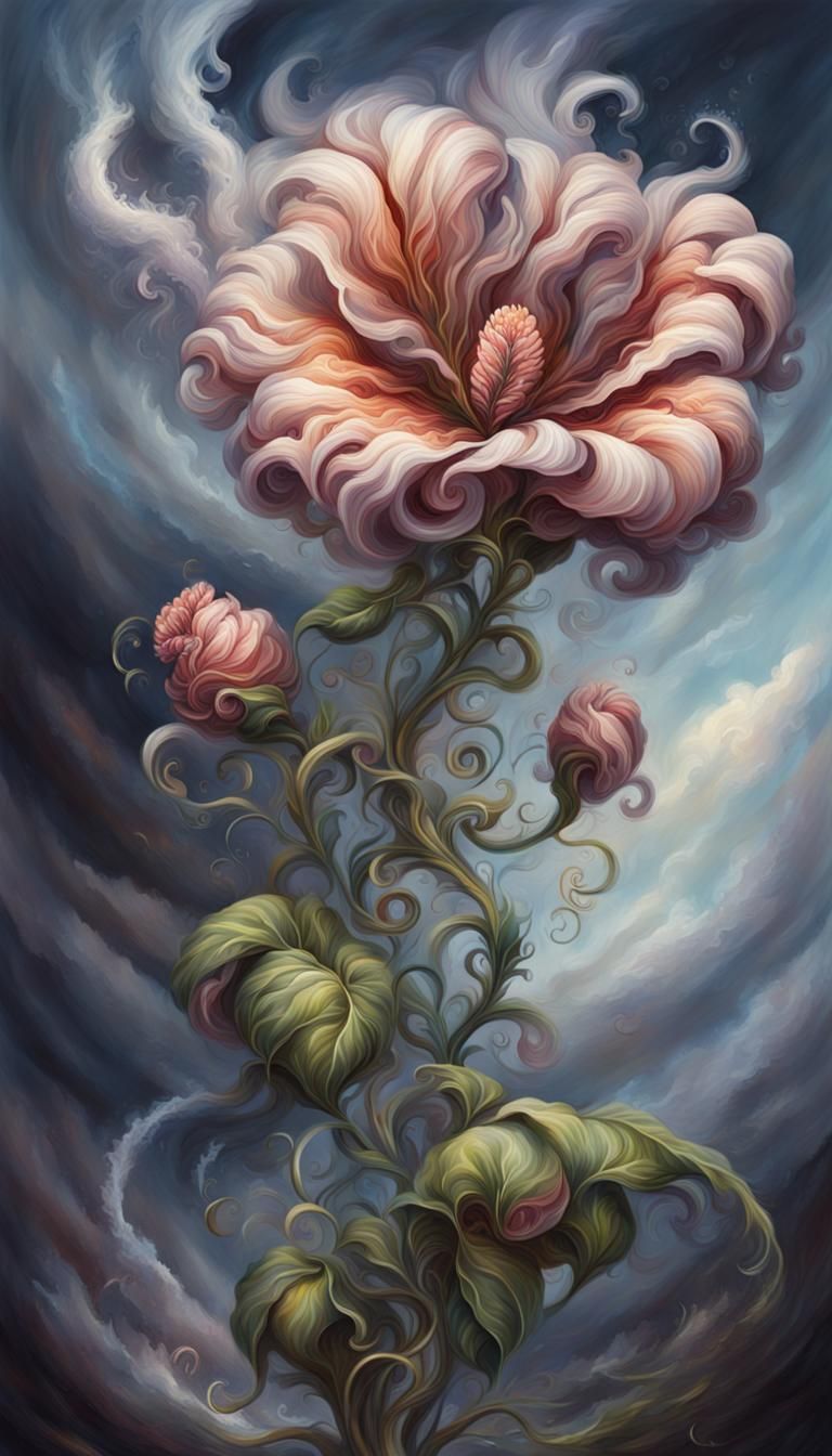 Fantasy Tornado Flower in Detailed Matte Painting