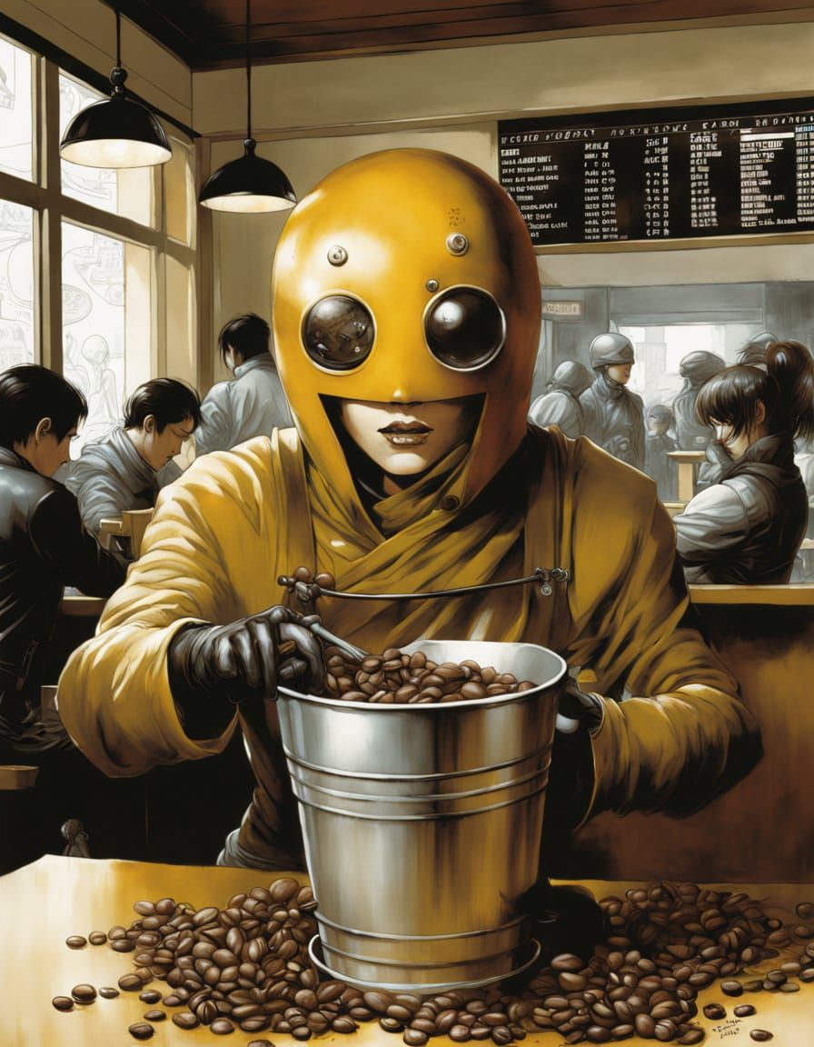 Android Crushes Coffee Beans in Busy Shop