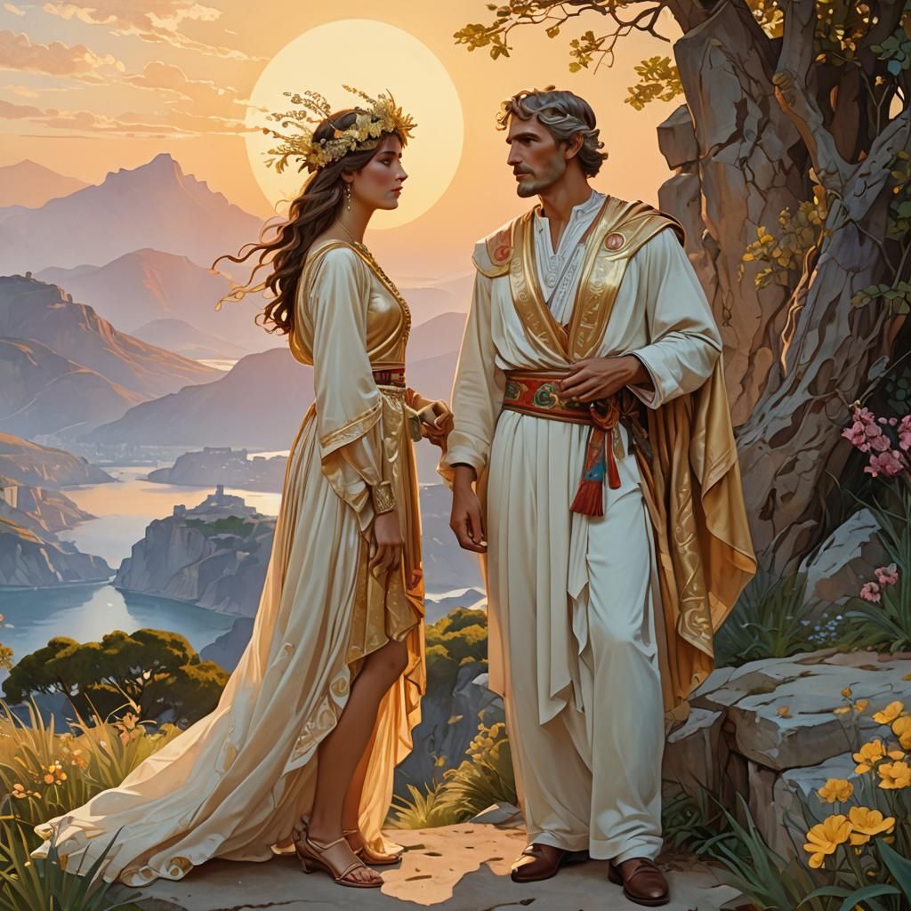 Classical Greek Figures in Fauvist Style