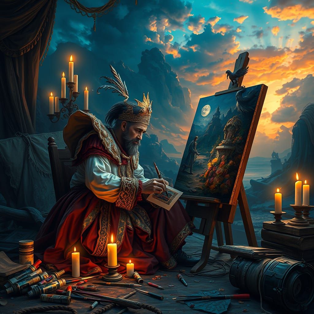Baroque Fantasy Artist Creates Mysterious Masterpiece