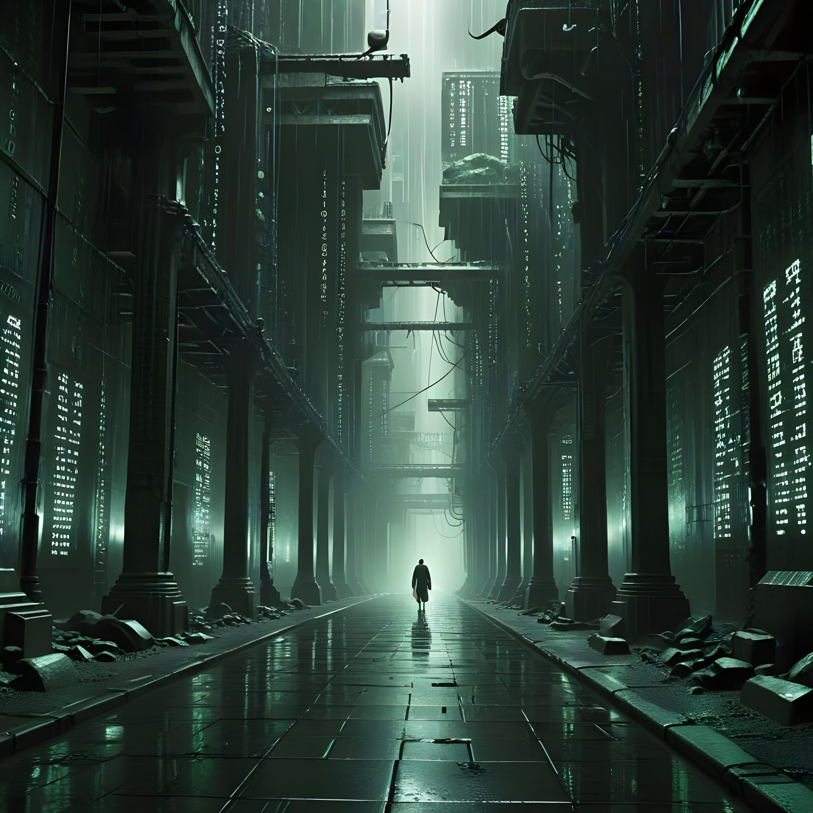 Matrix Code Underground Ghost City