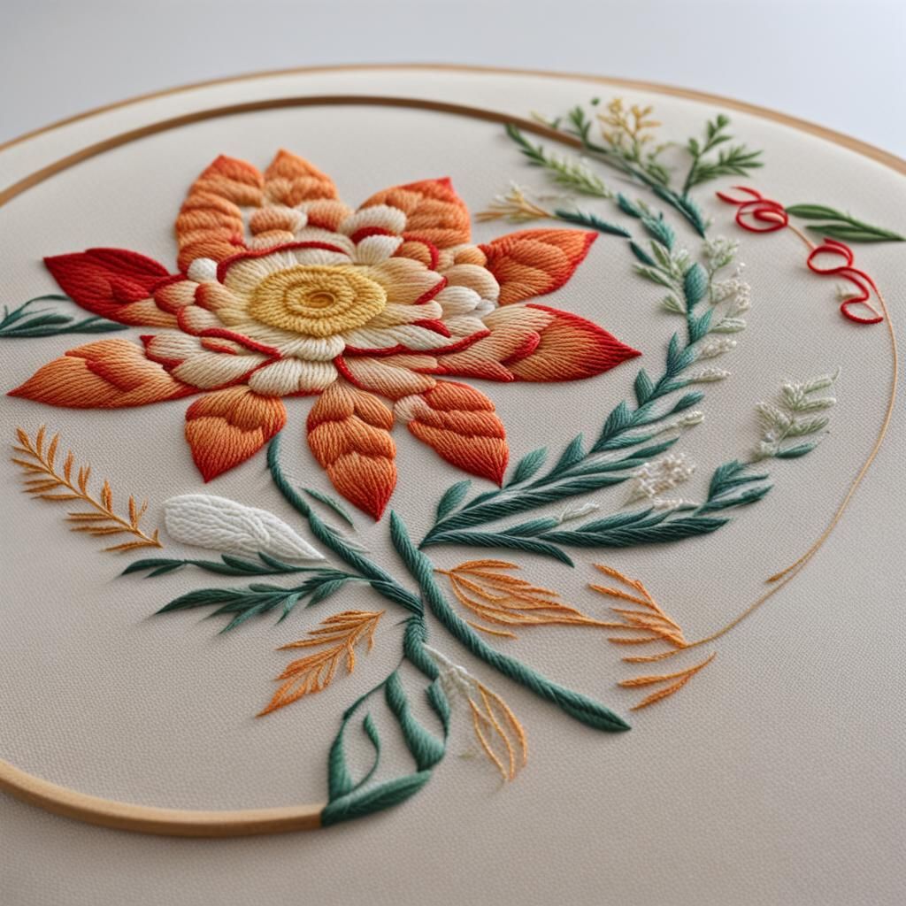 AI Generated Embroidery Image