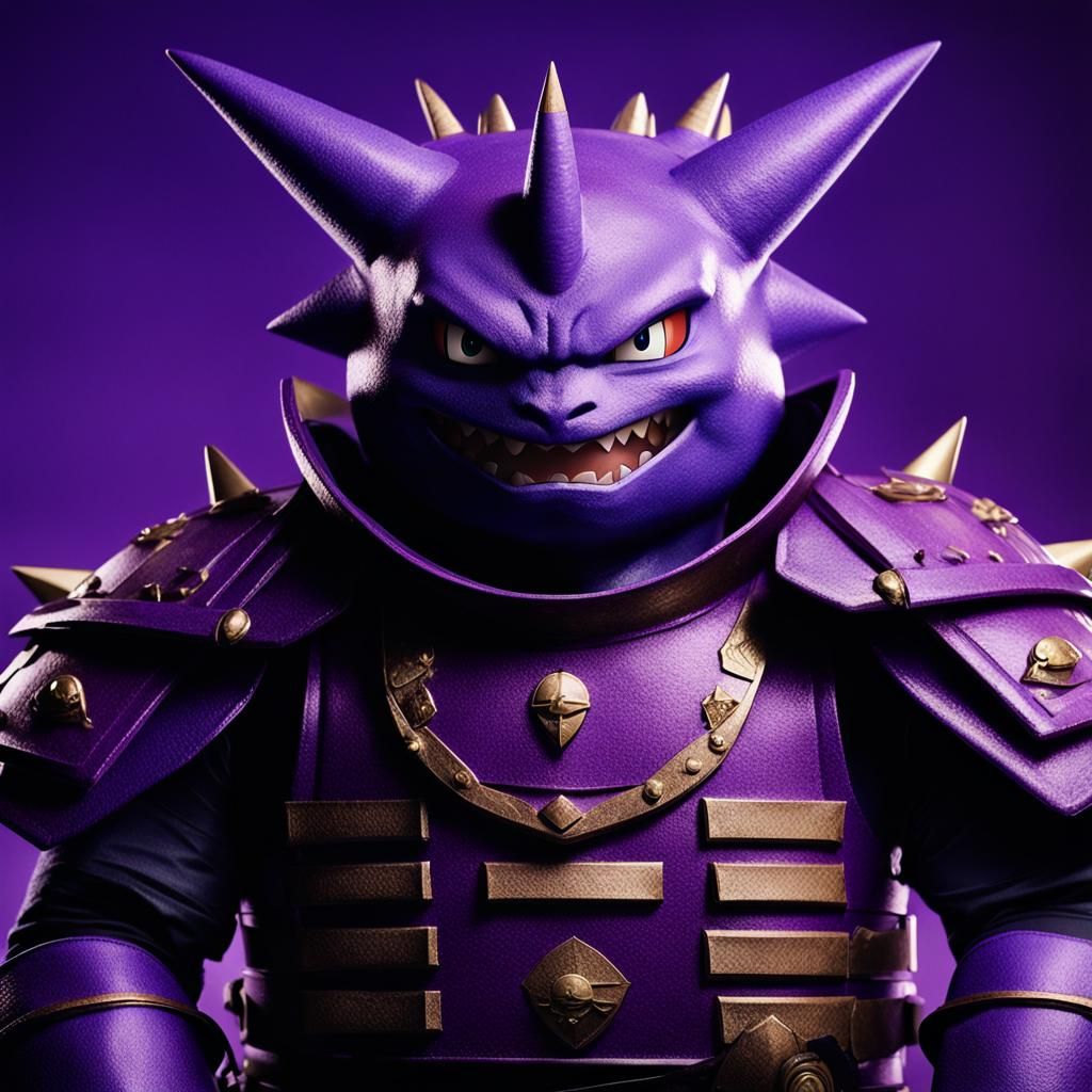 Gengar in Purple Samurai Armor Portrait