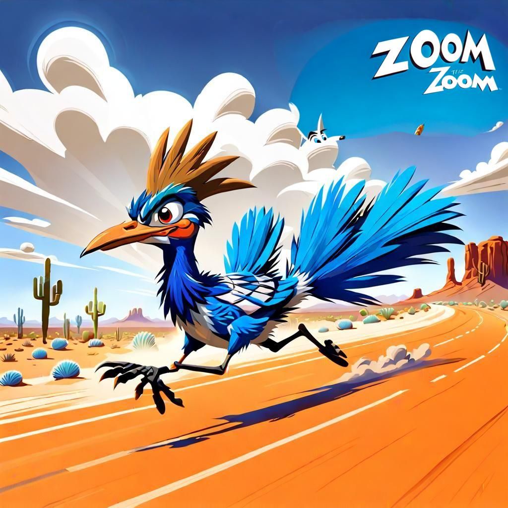 Cartoonish Zoom in Looney Tunes Style
