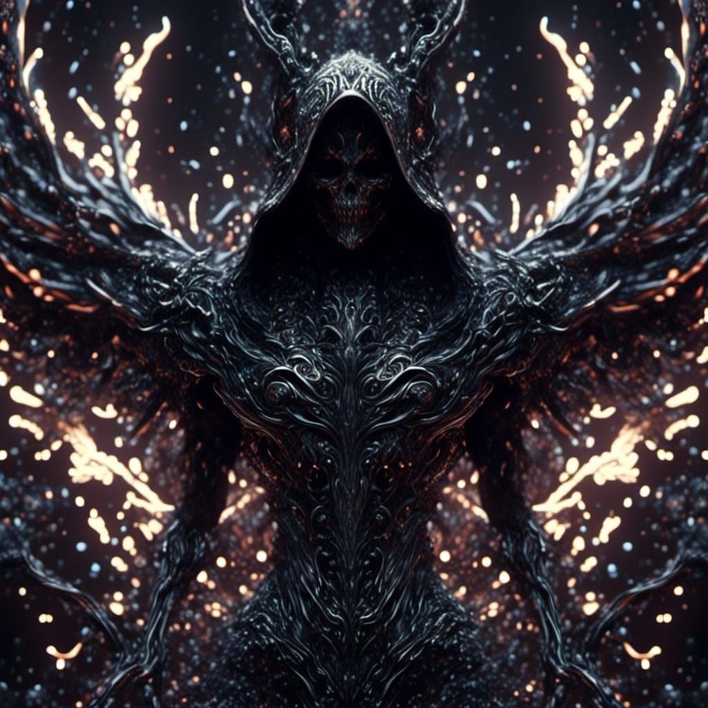 Gothic Grim Reaper with Sparkling Scythe