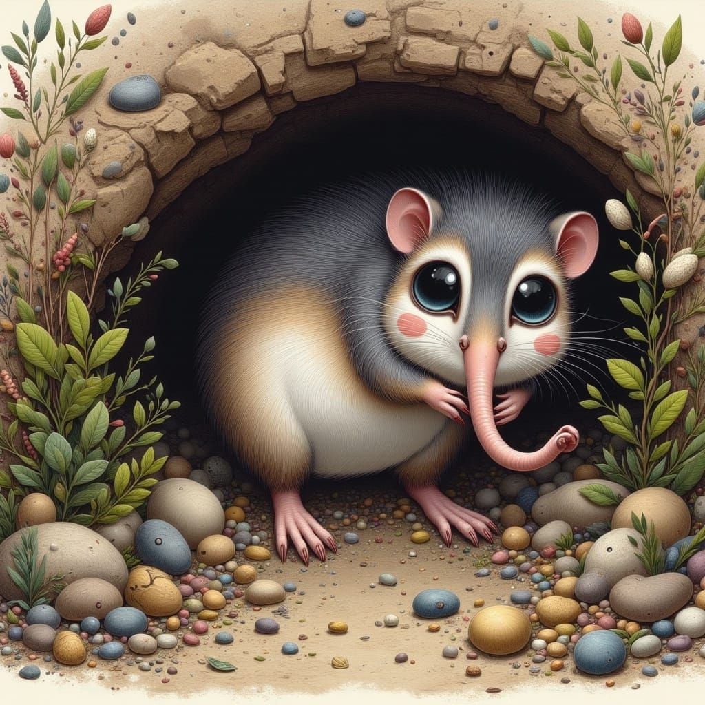 Adorable Elephant Shrew Discovers Treasure Amidst Wildflower...