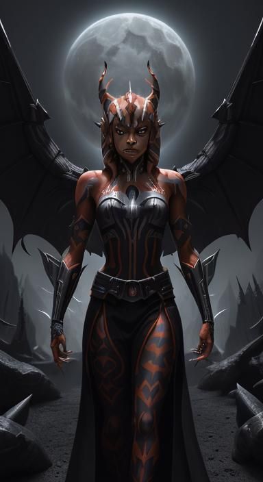 Demonic Ahsoka at the Entrance to Hell