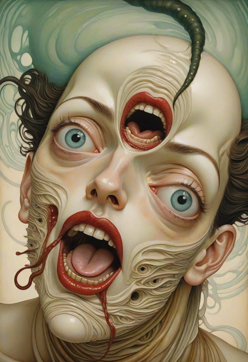 Eerie Twisted Spiral Tongue Panoramic