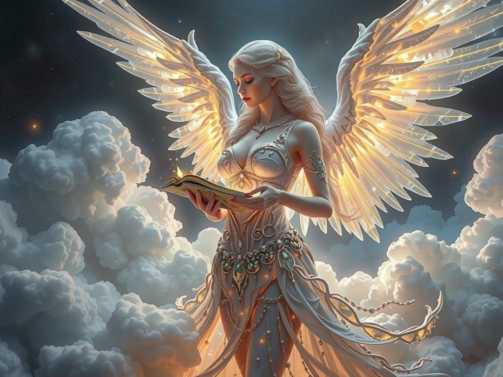 Ethereal Angel of Holy Magic Between Worlds
