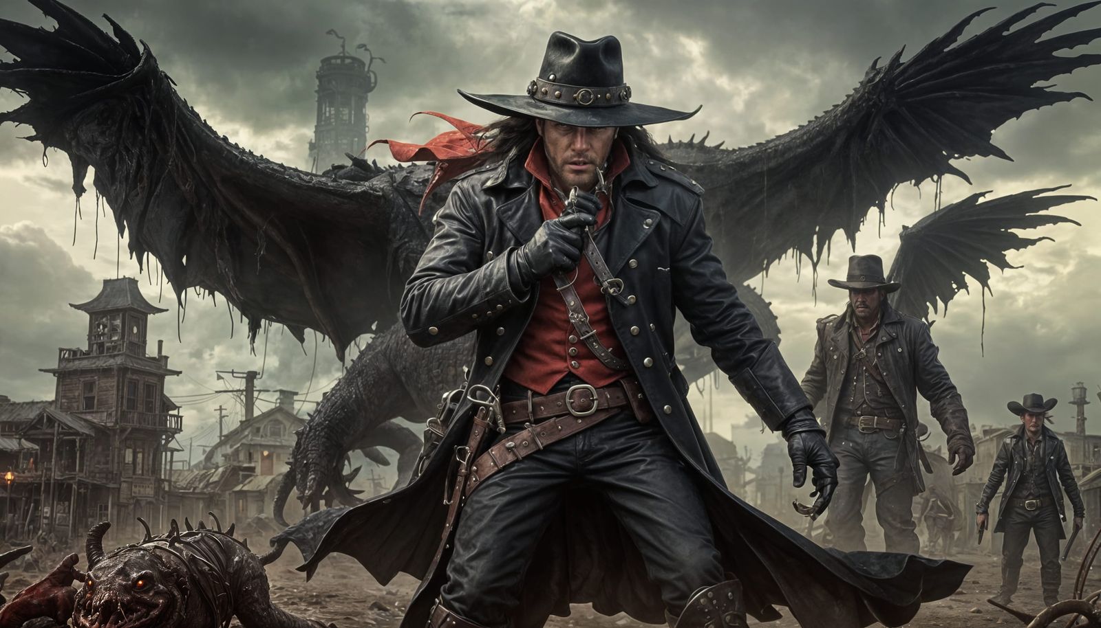 Steampunk Sheriff's Bloody Duel with Cthulhu