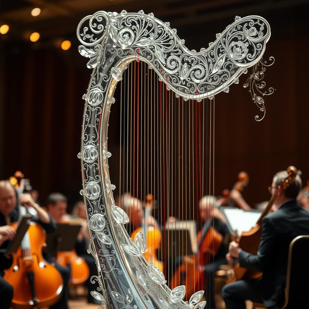 Ethereal Glass Harp in Orchestral Setting
