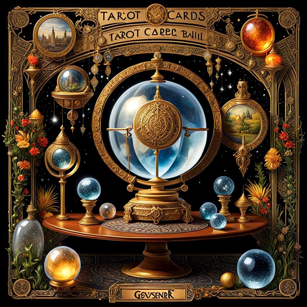 Mystical Tarot Reader in Renaissance Style