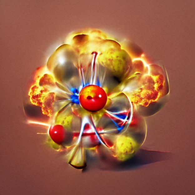 Subatomic Explosion: Digital Rendering of Atomic Energy
