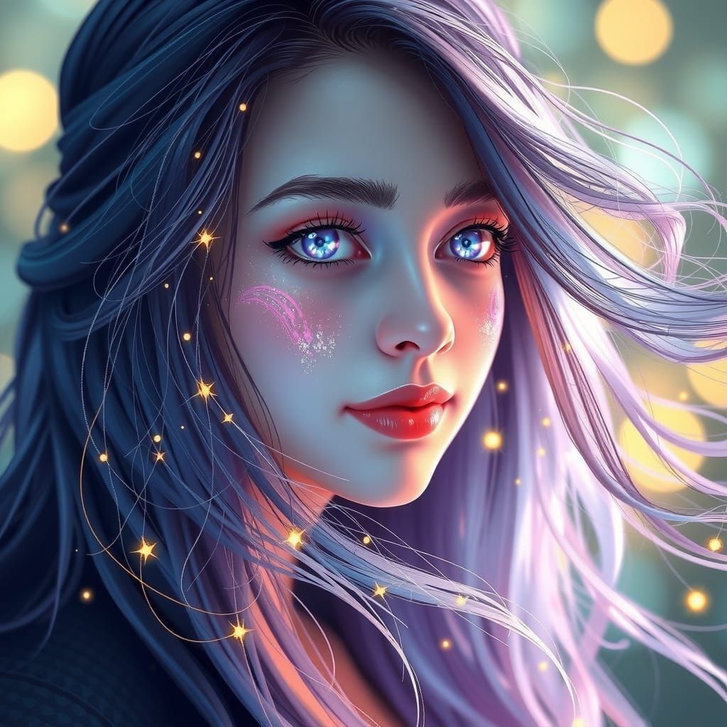 Radiant Crystal Girl: A Quantum Symphony of Light