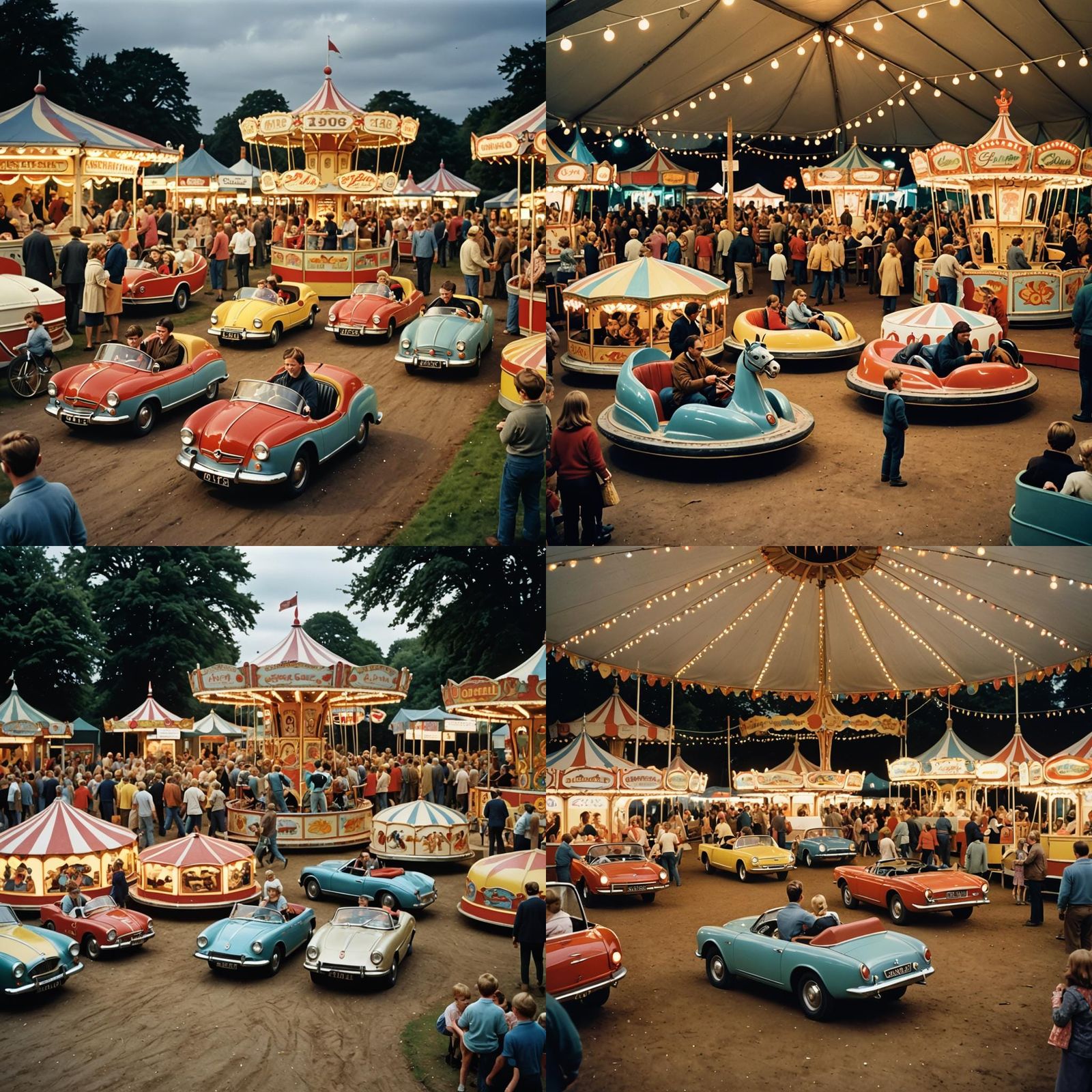 1960s Oxfordshire Country Fair in Hyperrealistic Style