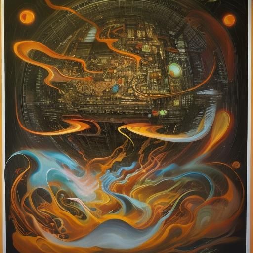 Colorful Abstract Mid-Century Modern Vector Graphic