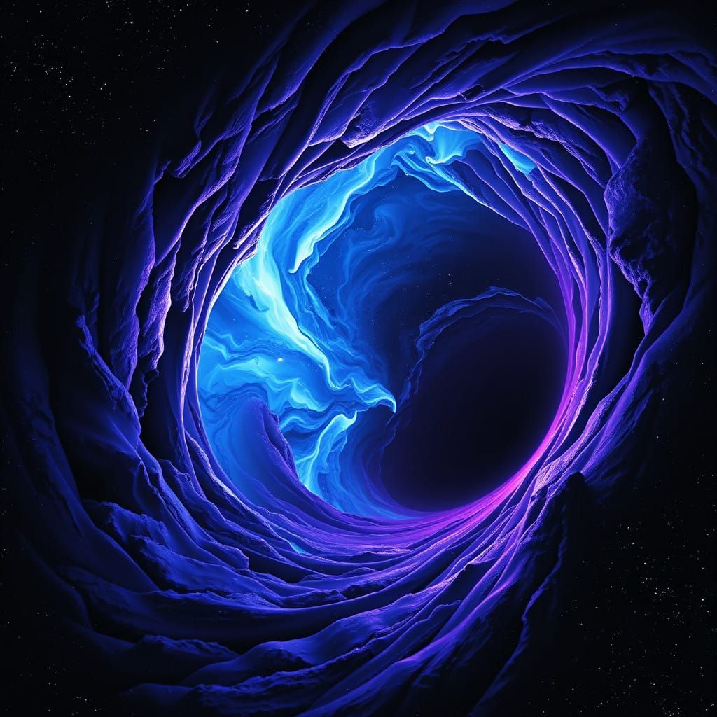 The Distorted Edge of a Black Hole in Cosmic Vastness