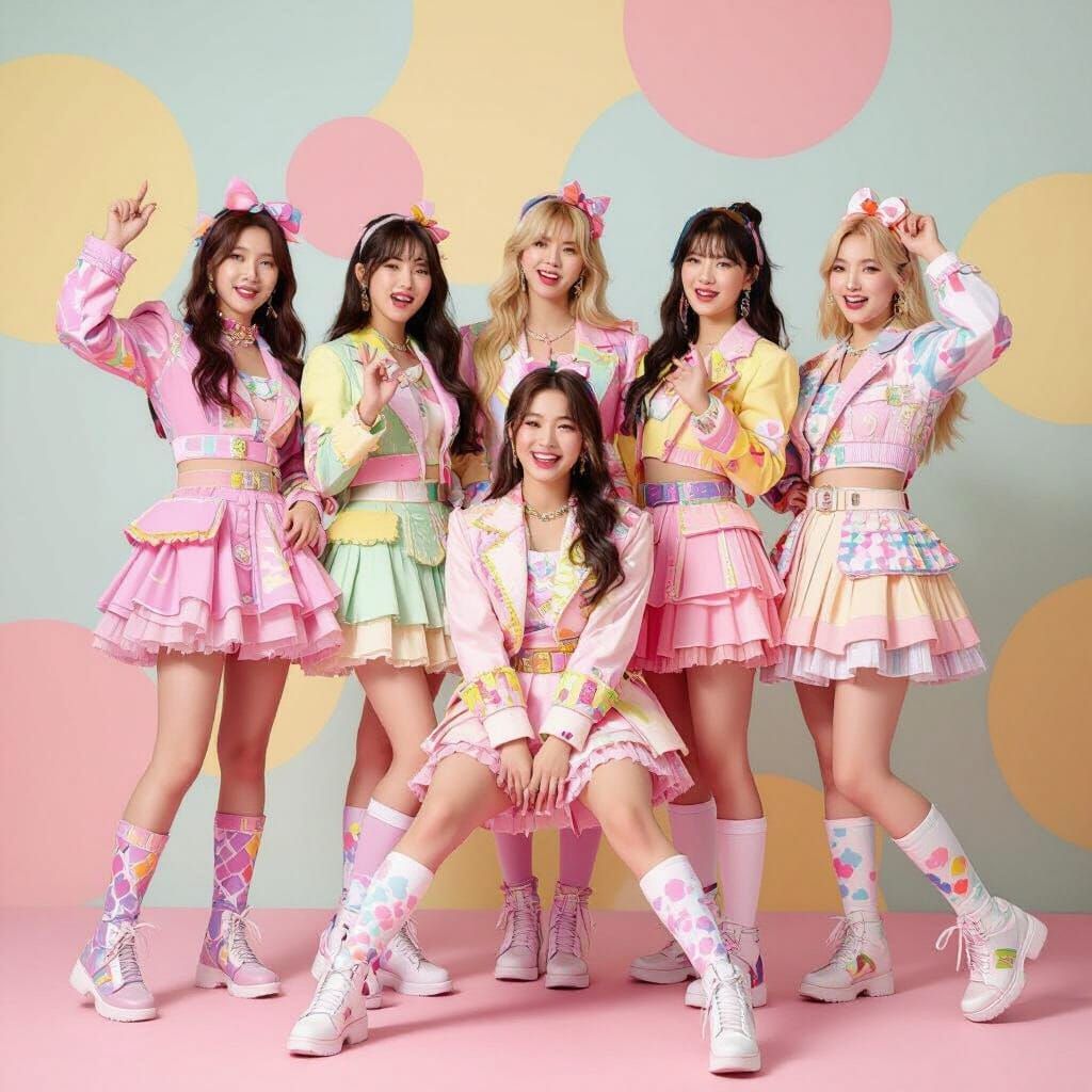 Twice: Kpop Group in Playful Dreamy Style