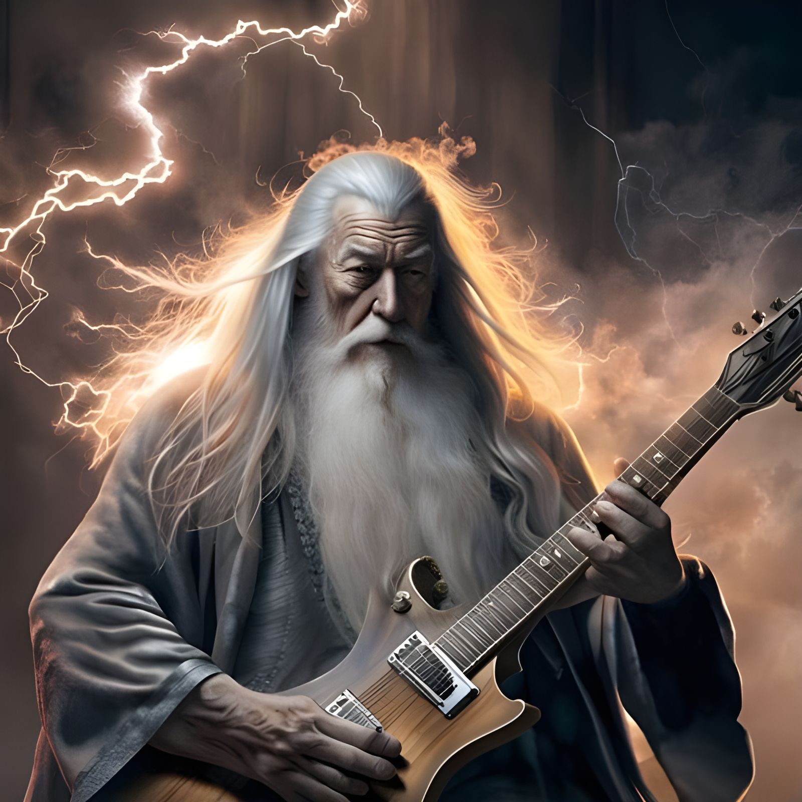 Gandalf Rocks Out: Electric Guitar Wizardry
