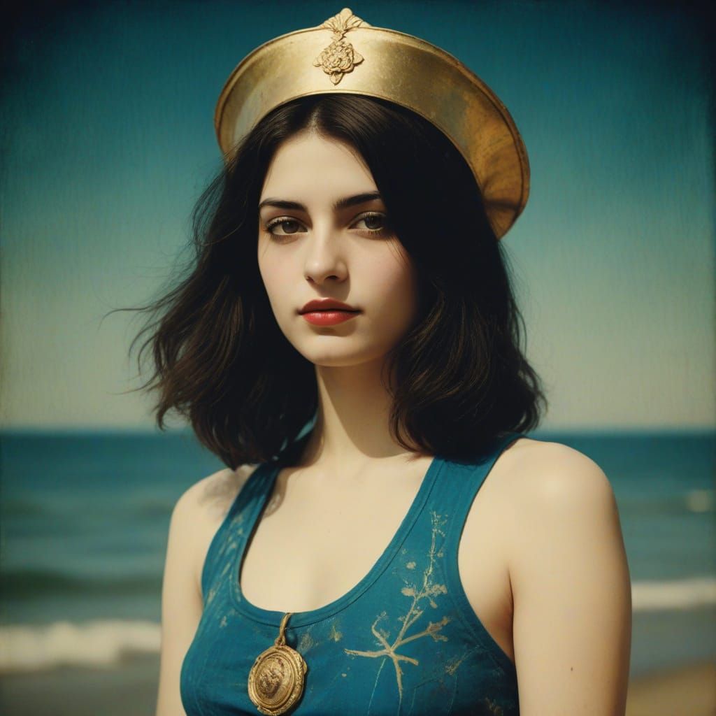 Avant-Garde Lifeguard in Vintage Radiant Style