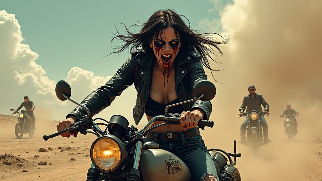 Dark Surrealism in Cyberpunk Wasteland