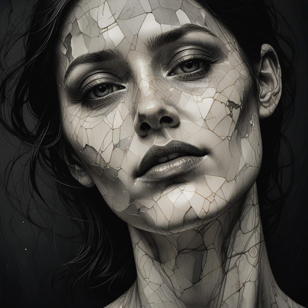 Serene Woman in Minimalist Aesthetic