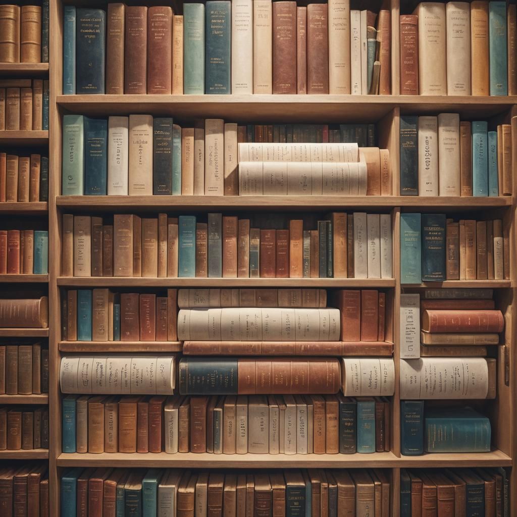 Elegant Miniature Library in Energetic Pastel Colors