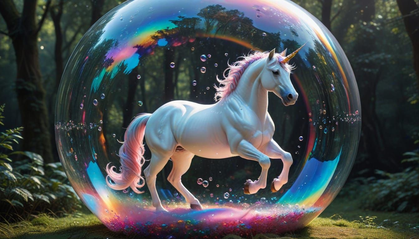 Unicorn Encased in Bubble