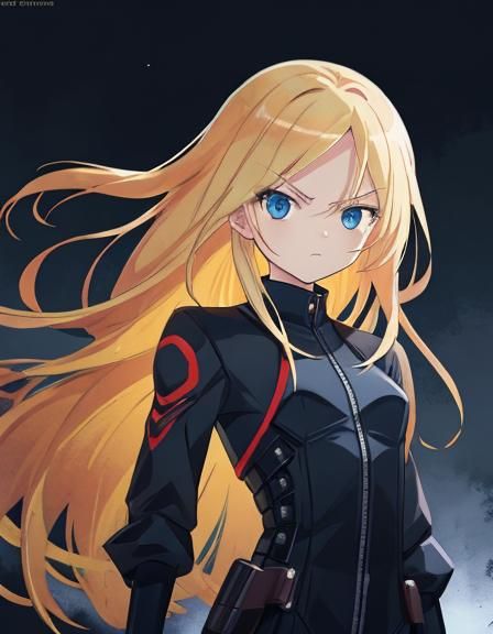 Anime Assassin Girl Portrait in Dynamic Lighting