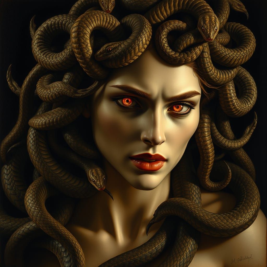 Medusa with Snake Hair and Petrifying Gaze