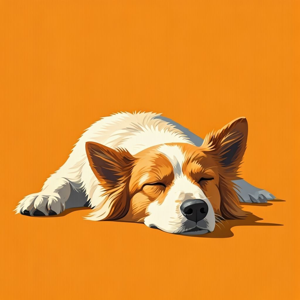 Dog Sleeping Peacefully in Sunshine, Ellsworth Kelly Style