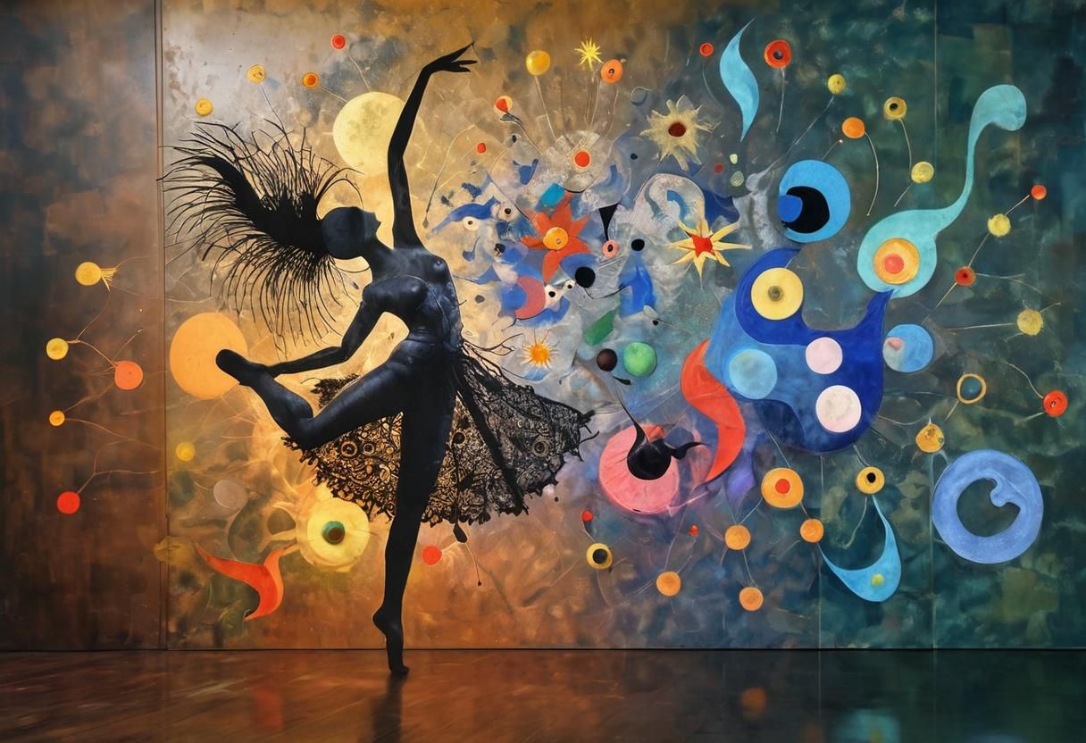 Abstract Dancers in Chromoshadow Style