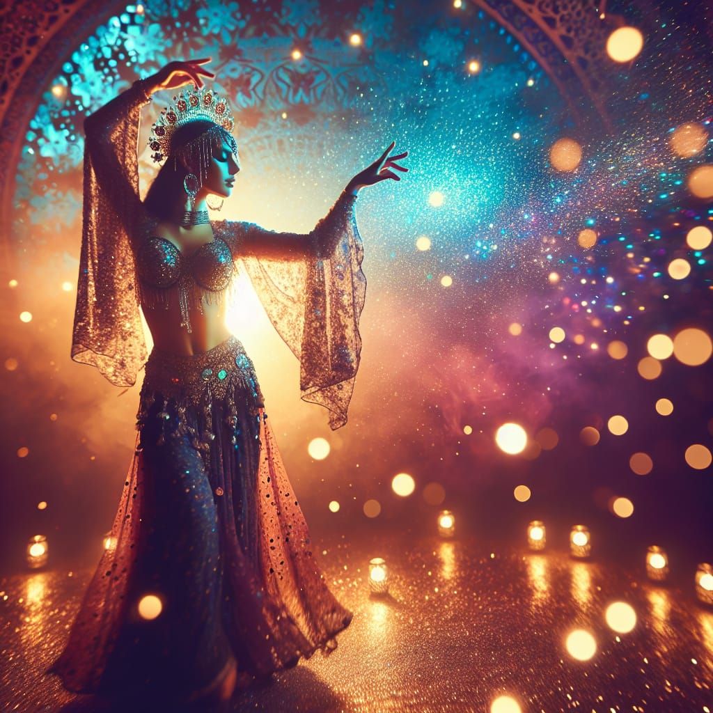 Mystical Dance: Middle-Eastern Woman's Empowering Performanc...