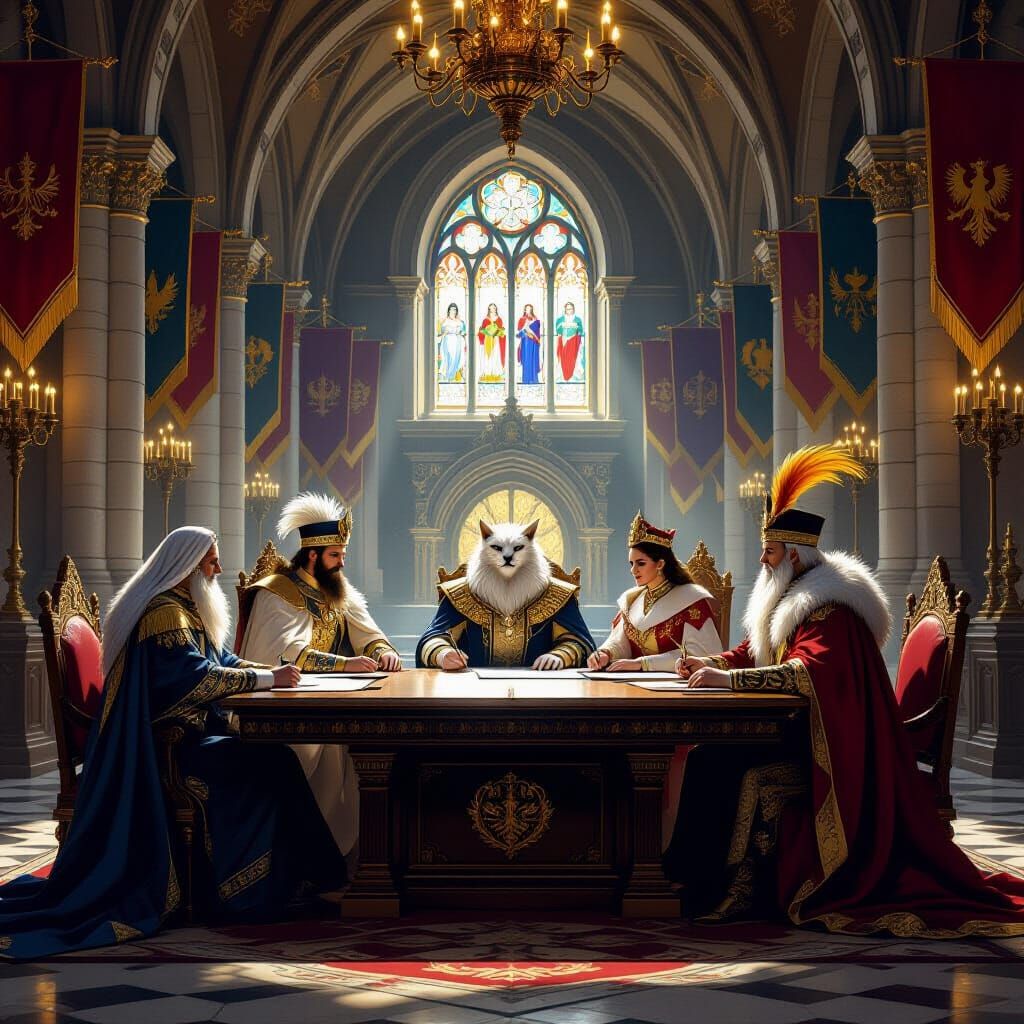 Heads of State Sign Historic Treaty with Gryphon