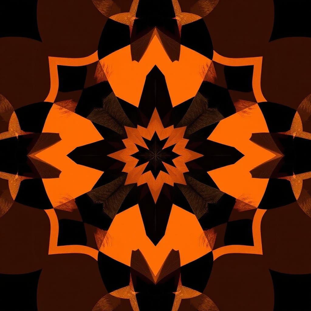 Geometric Masterpiece in Bauhaus Style with Triadic Colors