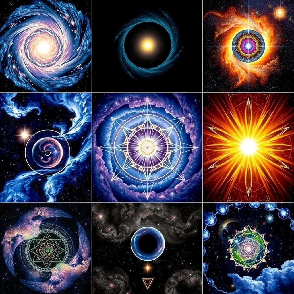 Cosmic Balance Revealed in Swirling Galaxy Art