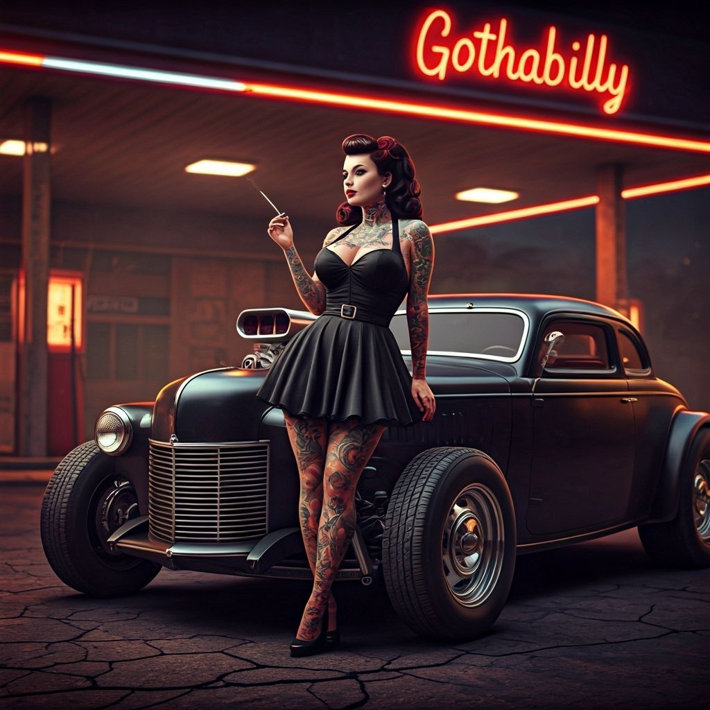 Gothabilly Pin-Up Queen by Neon Gas Station