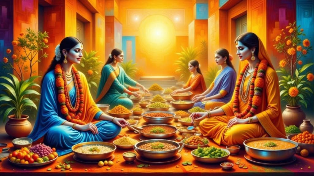 Ayurvedic Cooking in a Fusion Art Style