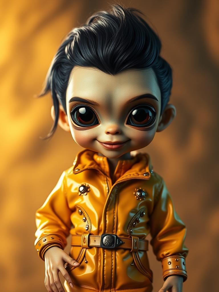 Photorealistic Alien in Elvis Style Digital Art