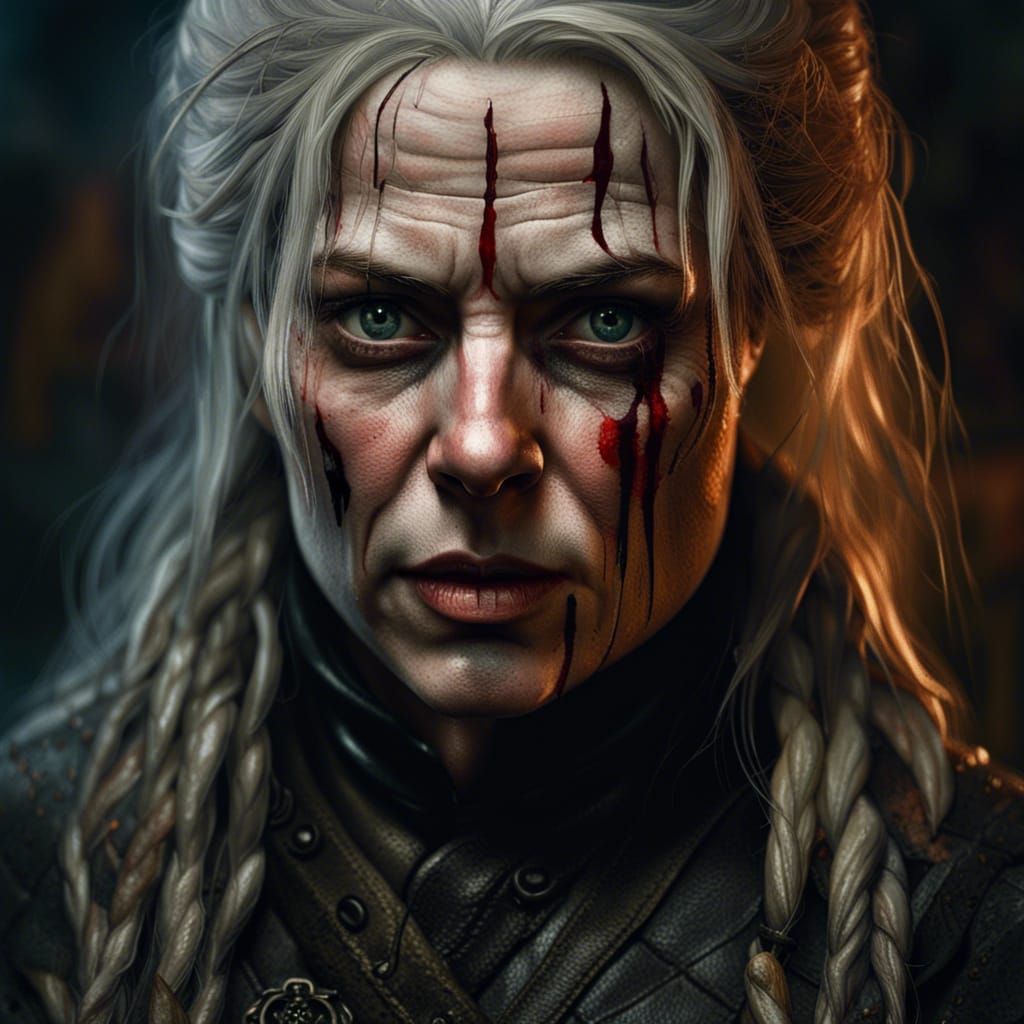 Creepy Gothic Fantasy Portrait in Impressionist Style