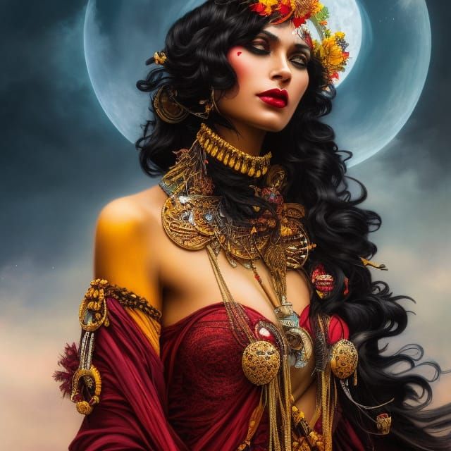 Dreaming African Witch in Hyperdetailed Style