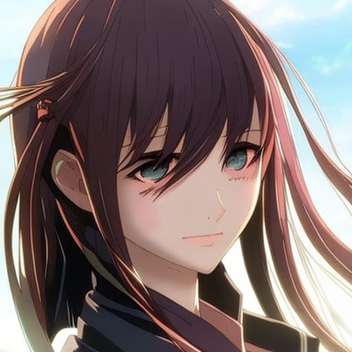 Anime Girl with blue eyes