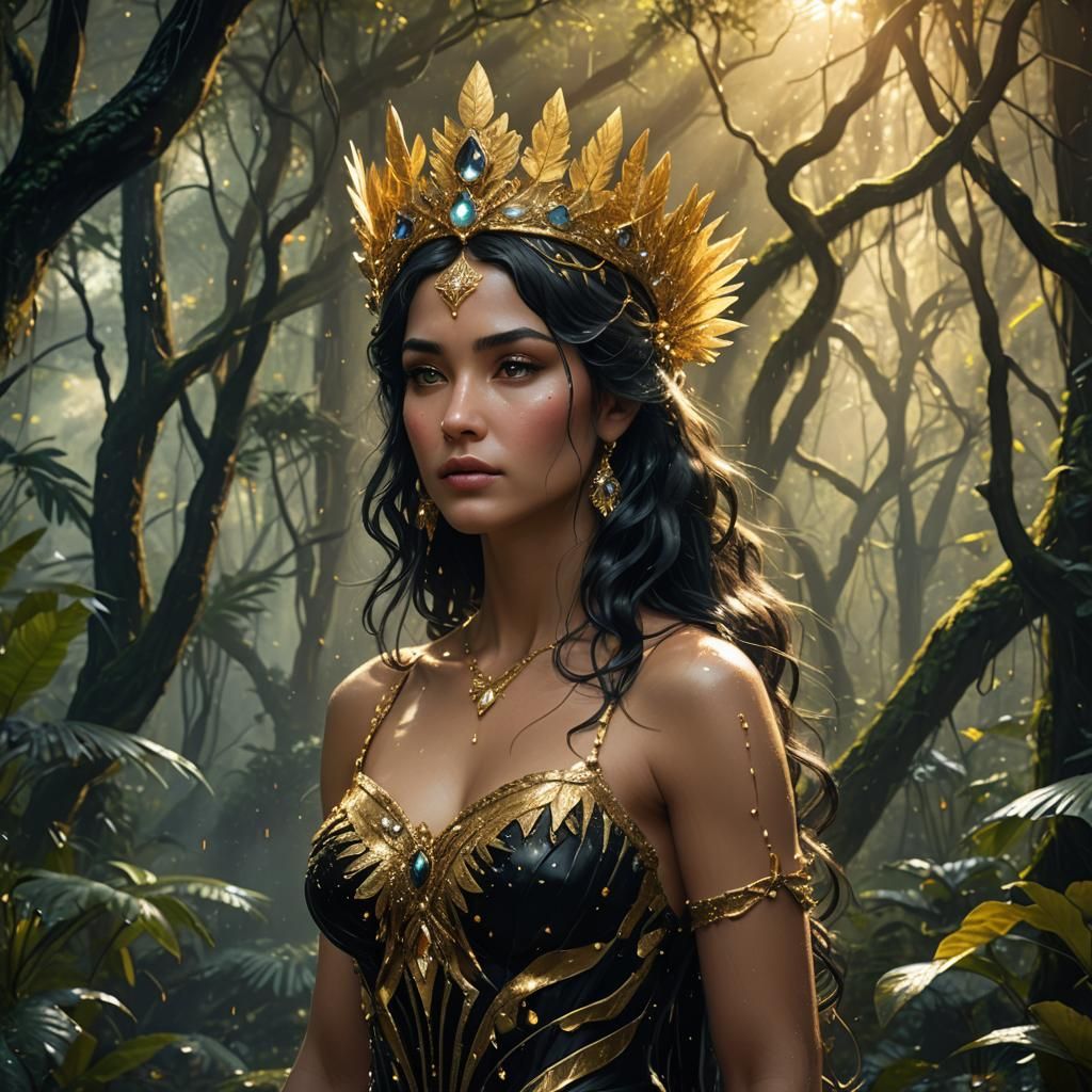 Goddess of Beauty in Magical Rainforest